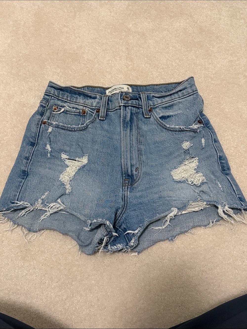 Abercrombie & Fitch Distressed Denim Cutoff Shorts - Curve Love Size 2